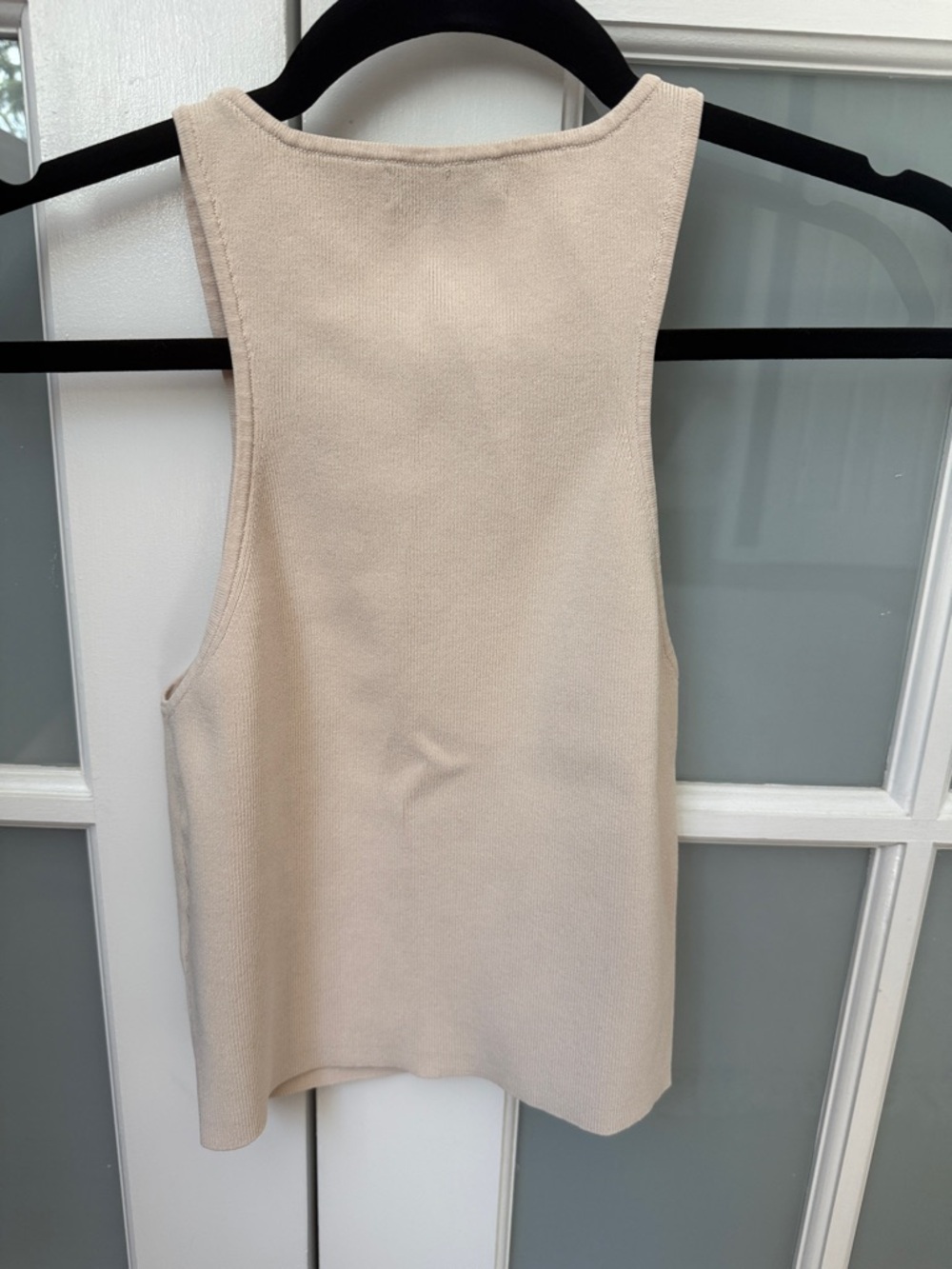 J. Crew Neutral Cream Ribbed Tank - Picture 2 of 3